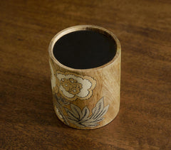 Hand Painted Wooden Floral Candle Stand (Small)