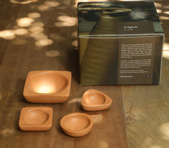 Terracotta Triangular Tealights (Set of 22)