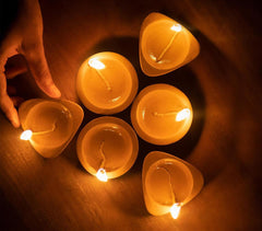 Terracotta Triangular Tealights (Set of 22)