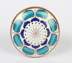 Handmade Ceramic Regal Motif Door Knob