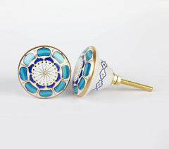 Handmade Ceramic Regal Motif Door Knob