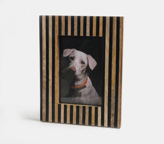 Minimal Resin & Wood Striped Photo Frame