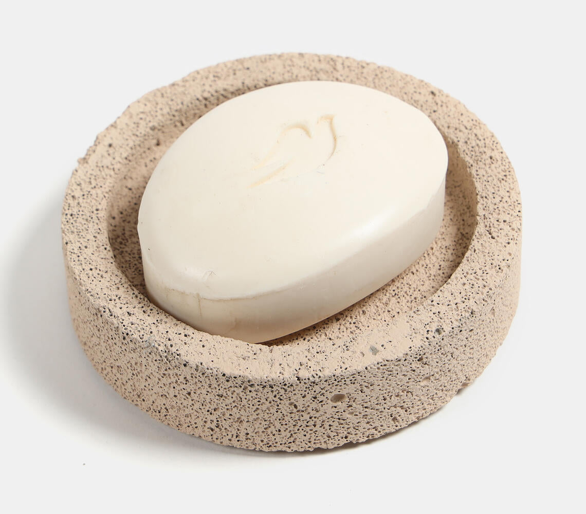 Recycled Concrete Classic Round Soap Dish