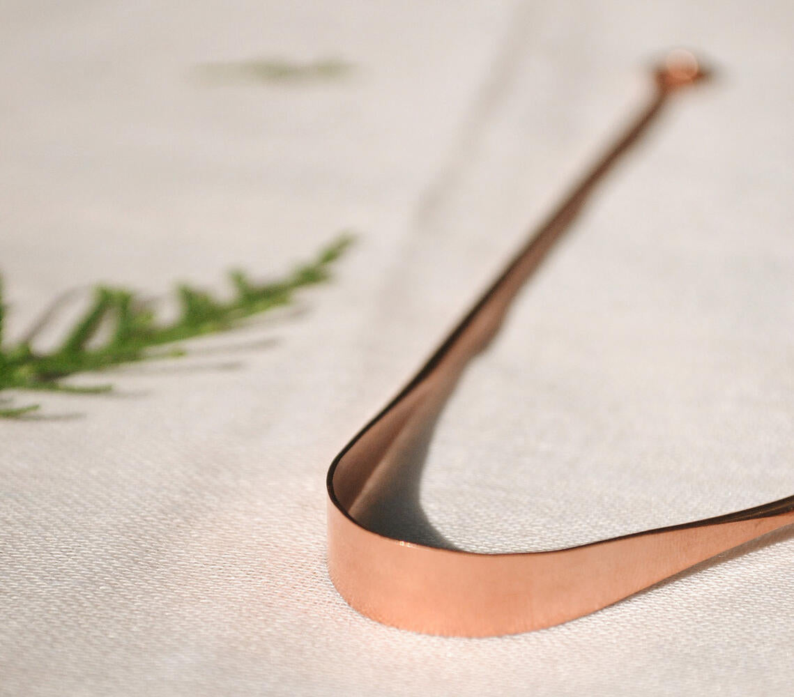 Handcrafted Copper Tongue Cleaner