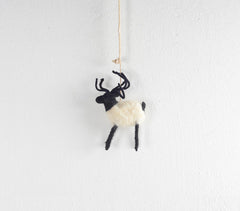 Christmas Felt Reindeer Ornaments (set of 2)