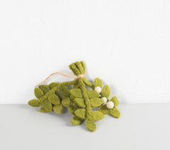 Christmas Mistletoe Felt Ornaments (set of 2)