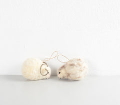 Christmas Felt Sheep Ornaments (set of 2)