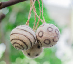 Christmas Felt Bauble Ornaments (set of 3)