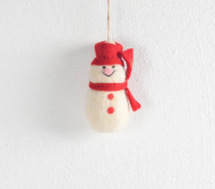 Christmas Snowman Felt Ornaments (set of 2)