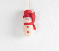 Christmas Snowman Felt Ornaments (set of 2)