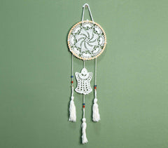 Crochet Ivory Windmill Dreamcatcher