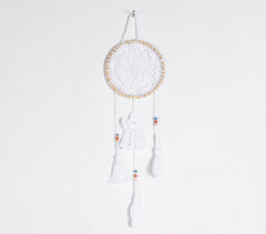 Crochet Ivory Windmill Dreamcatcher