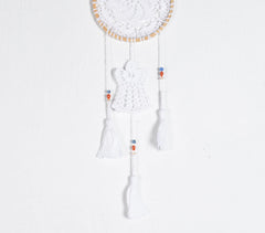 Crochet Ivory Windmill Dreamcatcher