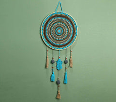 Crochet Earthy Teal Dreamcatcher