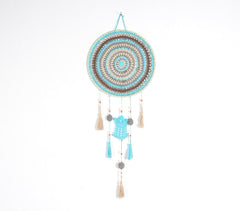 Crochet Earthy Teal Dreamcatcher