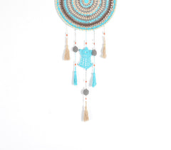 Crochet Earthy Teal Dreamcatcher
