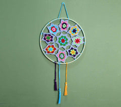 Crochet Floral Star Dreamcatcher