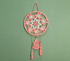 Crochet Pastel Pink Dreamcatcher