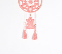 Crochet Pastel Pink Dreamcatcher