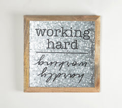 Handmade Wooden 'Barely Working' Wall Decor