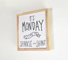 Handmade Wooden 'Monday Morning' Wall Decor
