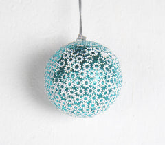 Hanging Christmas Teal Bauble Ornament