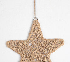 Hanging Jute Christmas Star Ornament