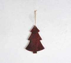 Enamelled Wooden Hanging Christmas Ornaments