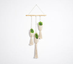 Bohemian Macrame Mini Trinity Planter