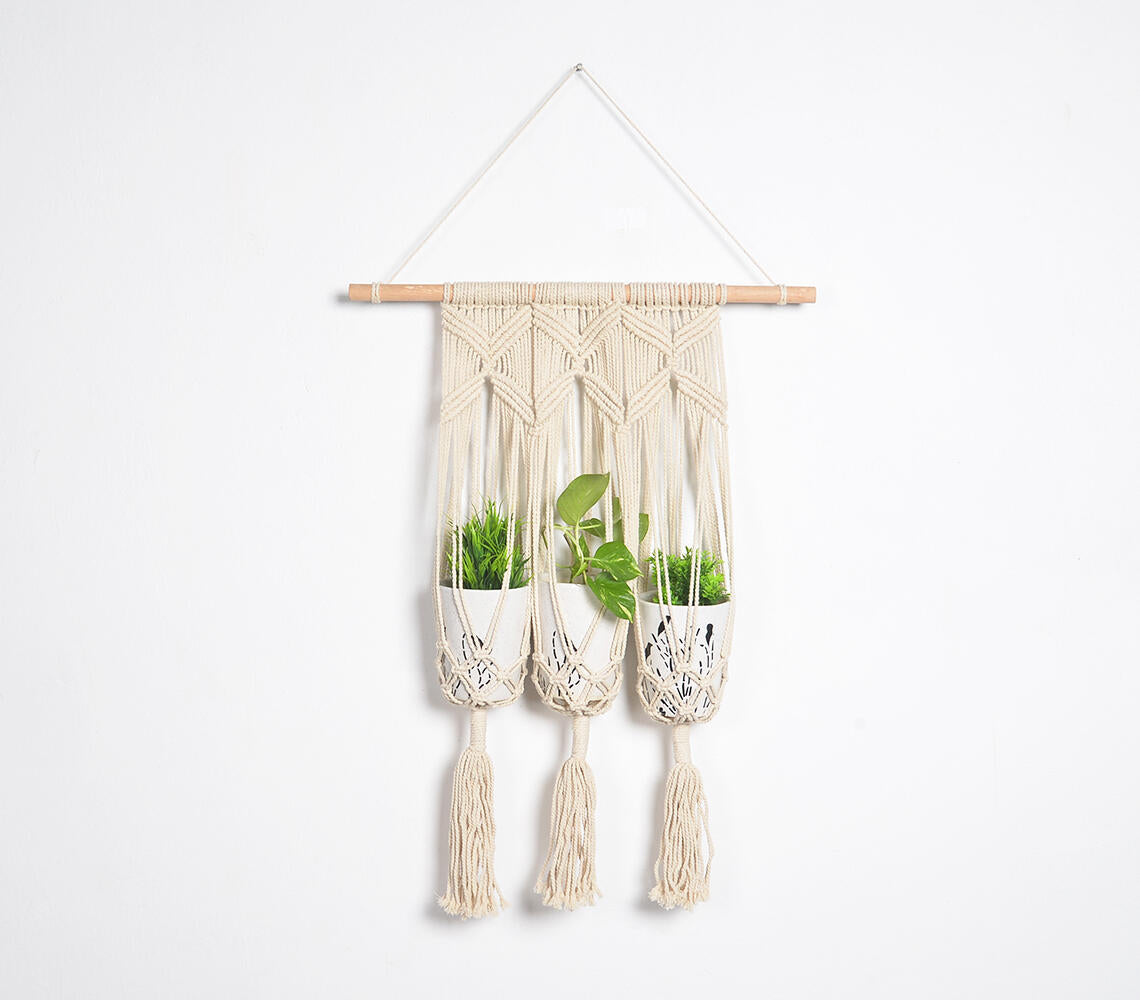 Bohemian Macrame Trinity Planter