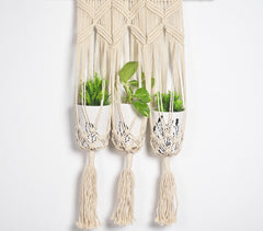 Bohemian Macrame Trinity Planter