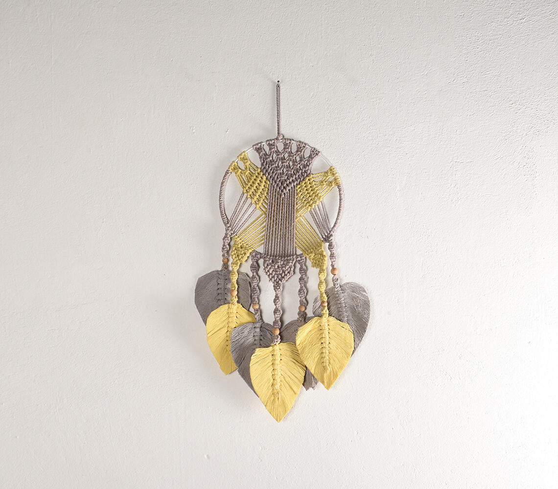 Mustard & Grey Macrame Dreamcatcher
