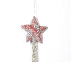 Hand Embroidered Christmas Star Ornament