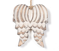Hand Cut Wooden Angel Christmas Ornament