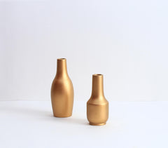 Matte Gold Finish Vases (set of 2)