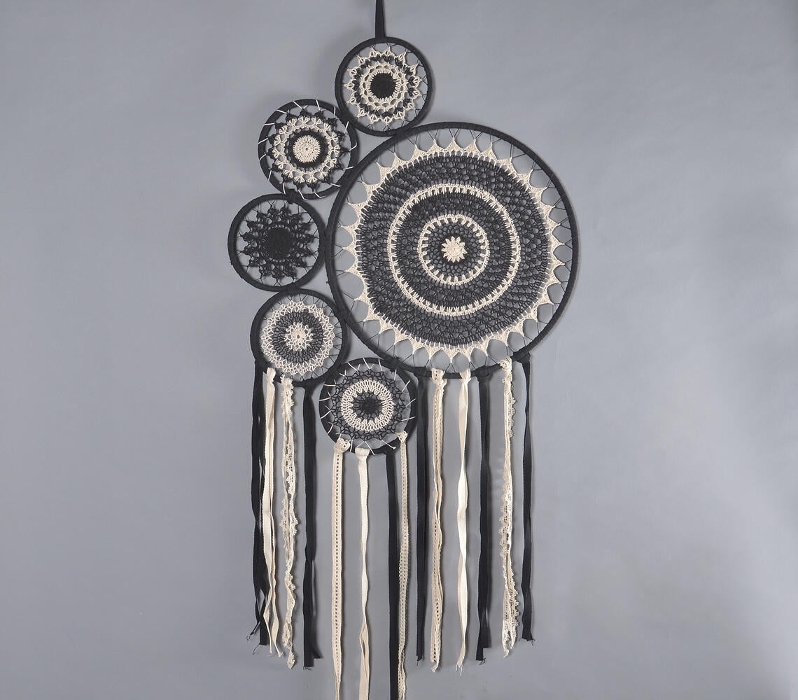 Handmade Crochet Monotone Wall Mural