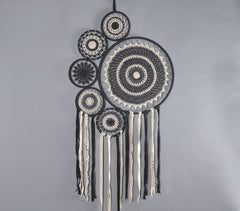 Handmade Crochet Monotone Wall Mural