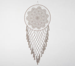 Neutral Crochet Mandala Dreamcatcher