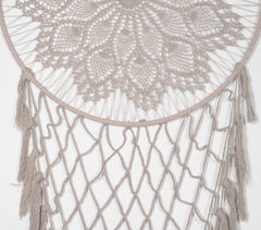 Neutral Crochet Mandala Dreamcatcher