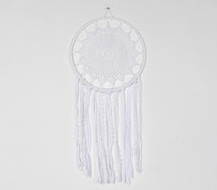 Fringed Crochet Ivory Dreamcatcher