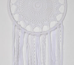 Fringed Crochet Ivory Dreamcatcher