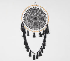 Noir Crochet Mandala Dreamcatcher