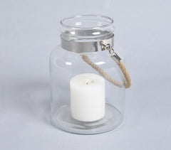 Transparent Glass Decorative Votive Jar (Large)