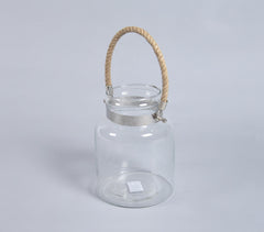 Transparent Glass Decorative Votive Jar (Large)