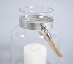 Transparent Glass Decorative Votive Jar (Large)