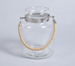 Transparent Glass Decorative Votive Jar (Large)