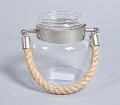 Transparent Glass Decorative Votive Jar