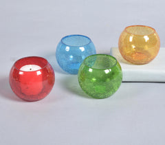 Assorted Tinted Dome-Shaped Glass Votives (set of 4)