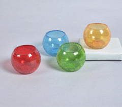 Assorted Tinted Dome-Shaped Glass Votives (set of 4)