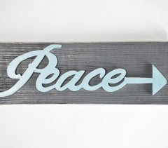 Peace' Wooden Wall Décor Panel
